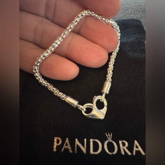 Pandora Silver Heart Lock Bracelet - Picture 1 of 1